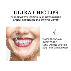 BONNIE CHOICE lipstick worn by model in daylight showing wearable natural look