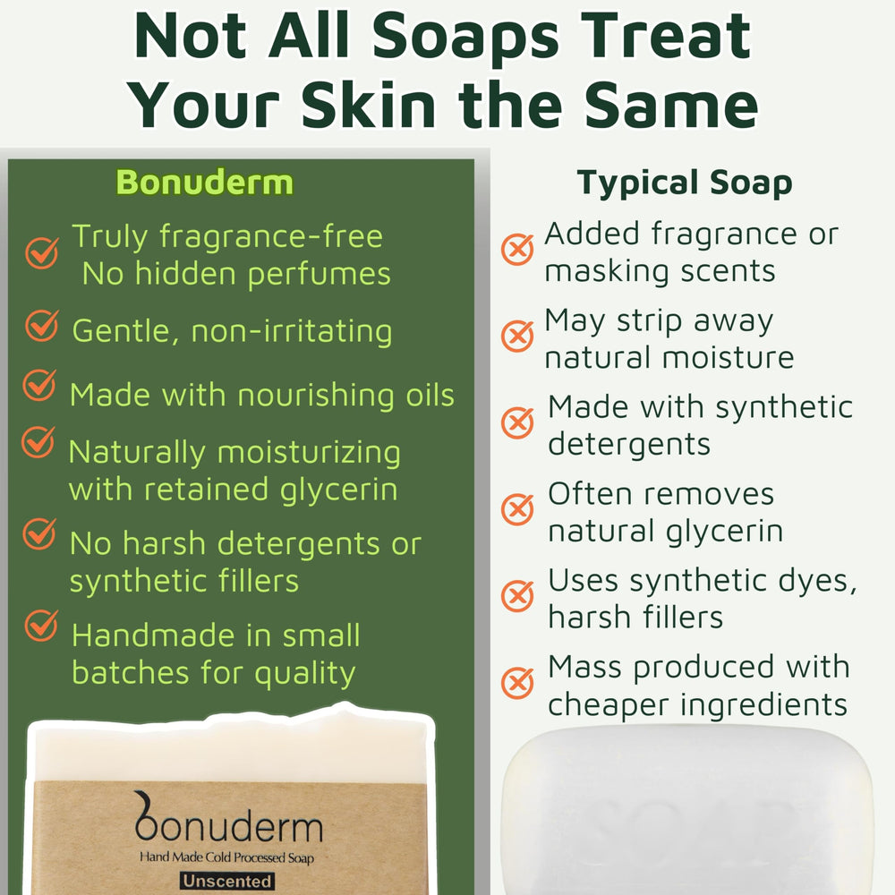 bonuderm natural oils and raw shea butter arranged to show nourishing ingredients