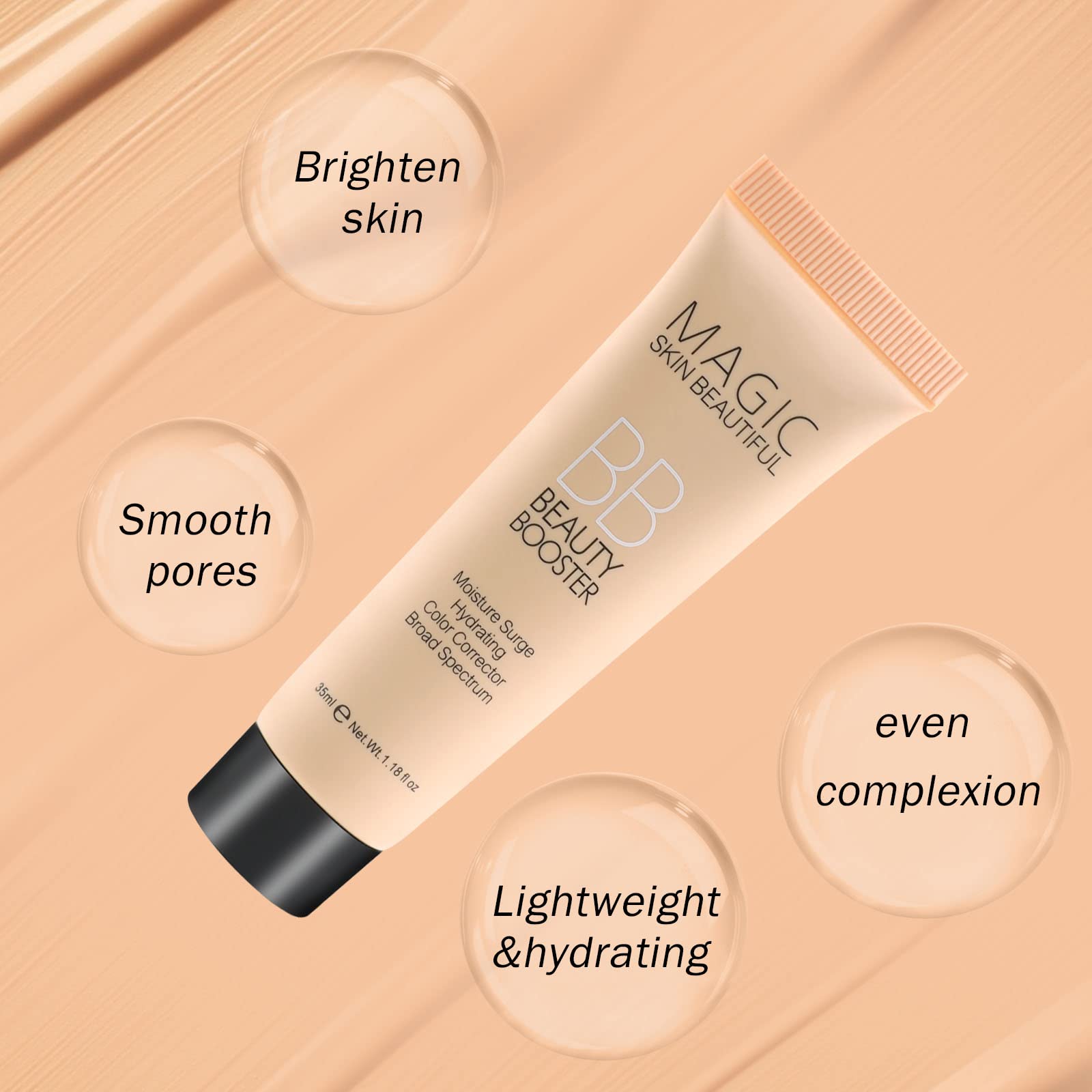 Boobeen application on fingertip demonstrating easy blending and buildable coverage