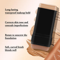 Boobeen application on cheek demonstrating targeted contour and concealer coverage benefit