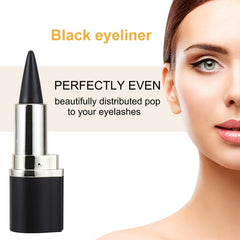 Boobeen application on eye showing sharp wing and long-wear definition