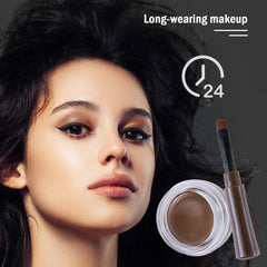 Boobeen applicator brush detail with product for precise lines benefit
