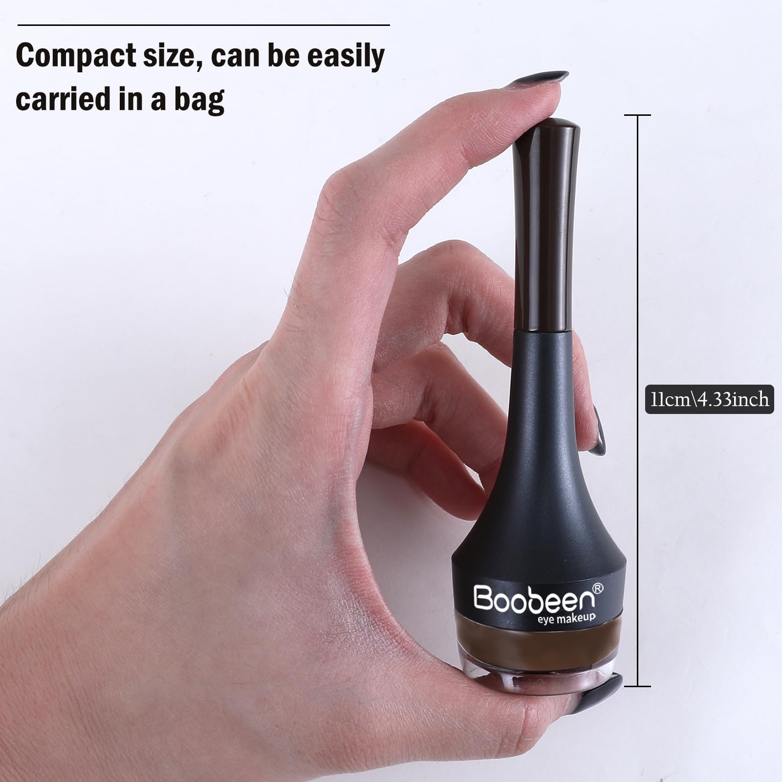 Boobeen pot next to coin size comparison for travel-friendly benefit