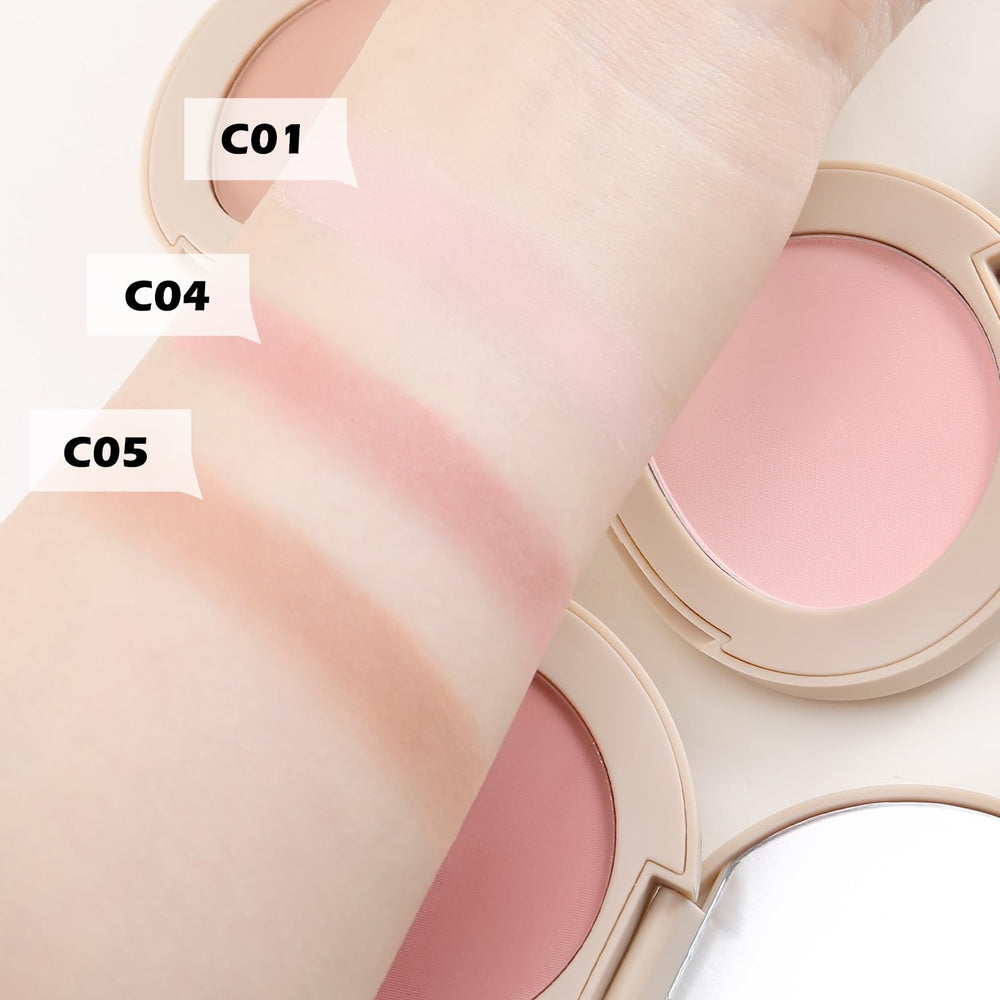 Boobeen swatch on skin showing three shades for shade selection benefit