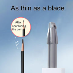 Booge sharpener held in hand to show size and travel-friendly convenience