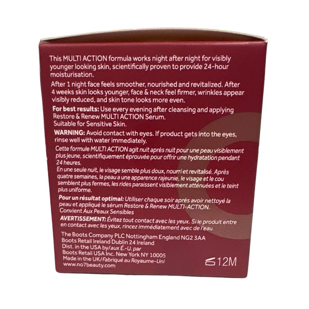 Boots No7 cream applied on skin close-up for smooth appearance