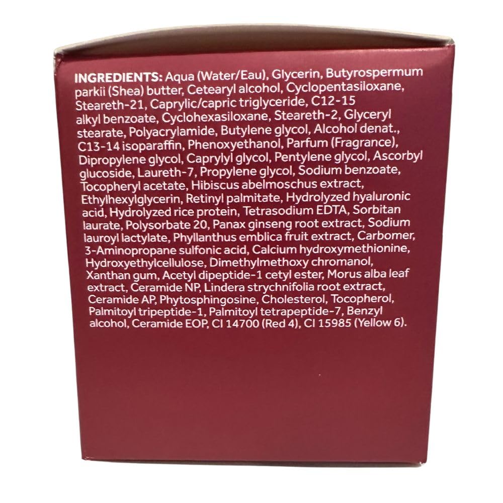 Boots No7 label detail showing product name and firming benefit