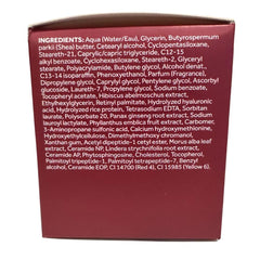 Boots No7 label detail showing product name and firming benefit