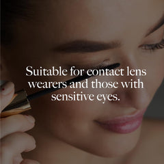 Borghese mascara texture on wand demonstrating smooth silk-powder finish for even coverage