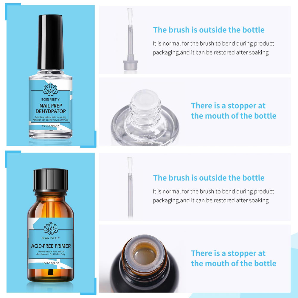 Born Pretty 15ml bottles next to ruler to show compact professional size