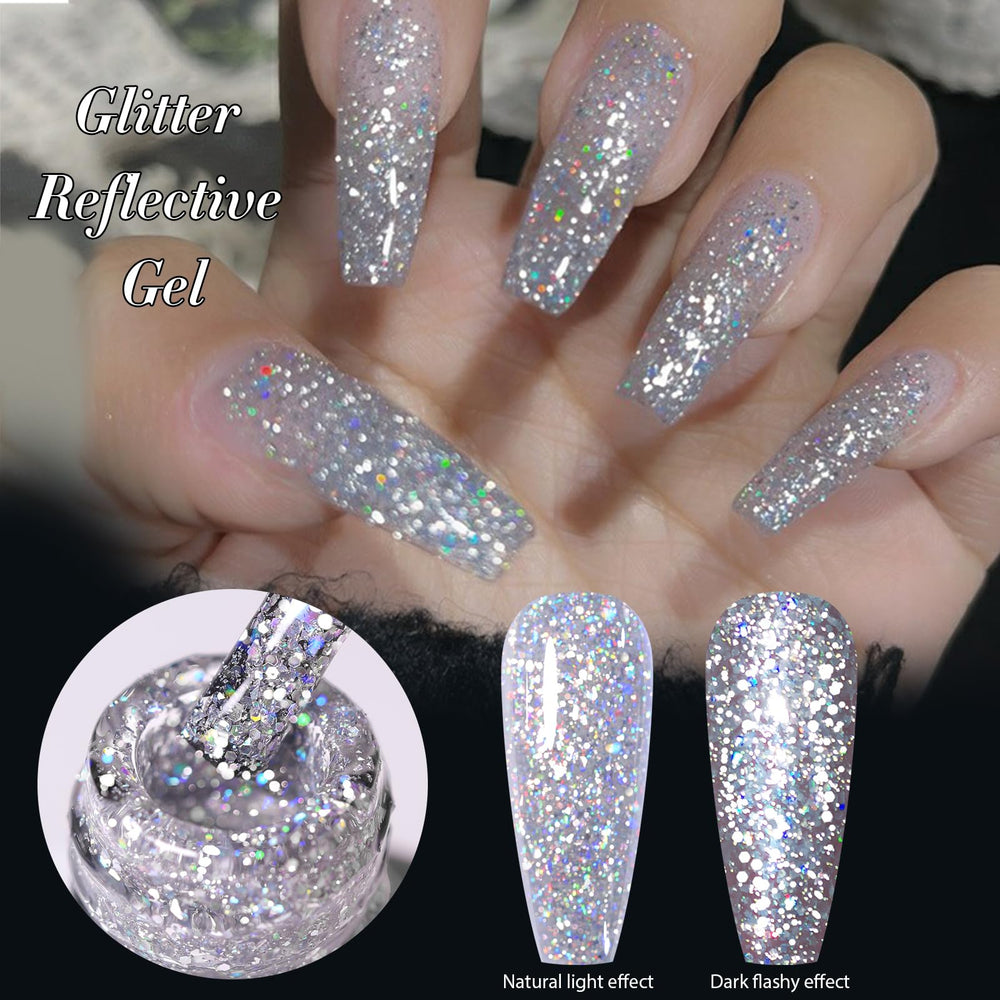 Born Pretty amethyst purple swatch showing deep holographic sparkle effect