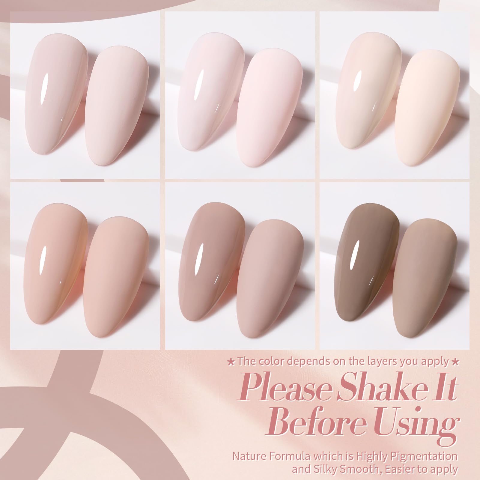Born Pretty polished fingernails in neutral shades showing wearable look benefit everyday style