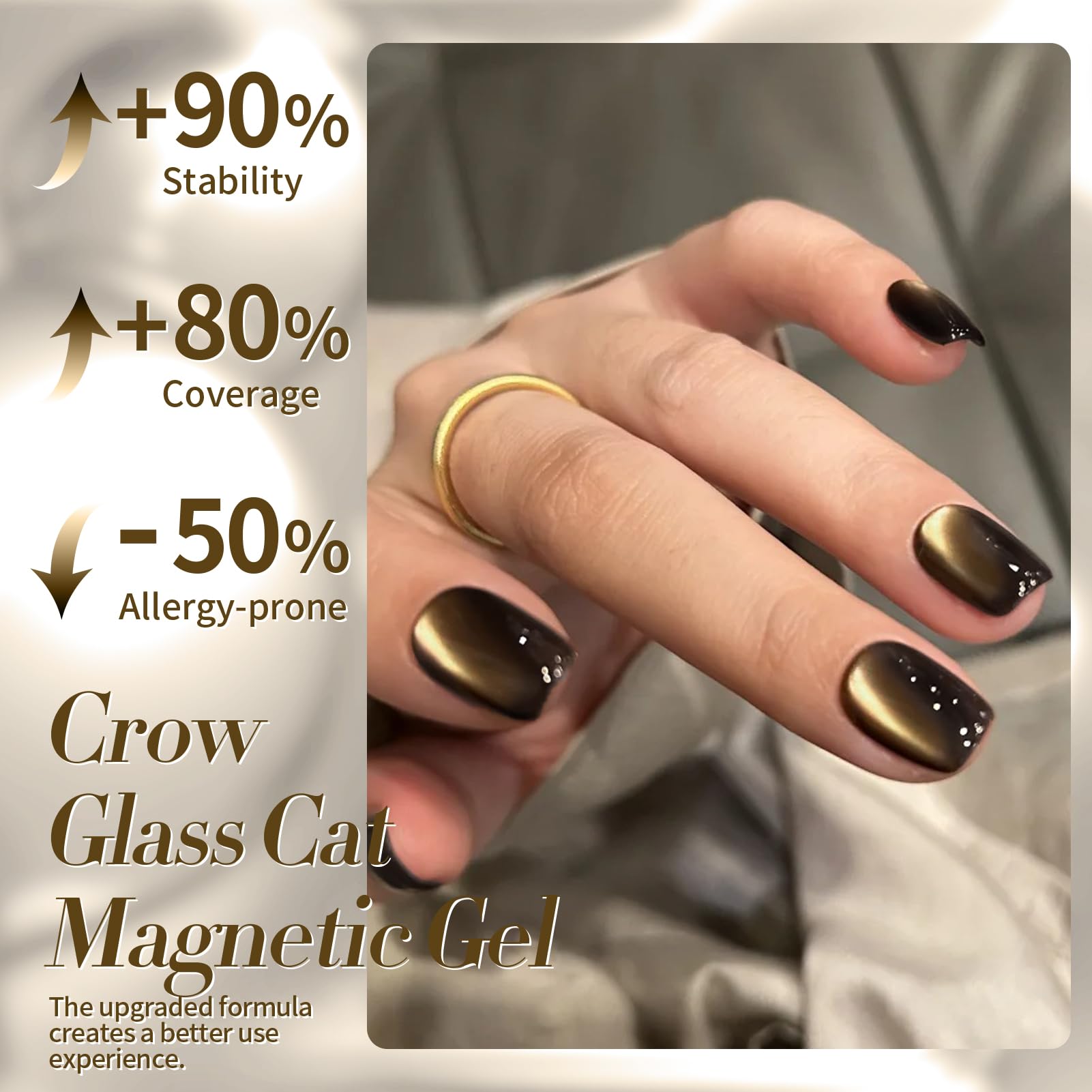 BORN PRETTY demonstrating magnet over nail to form cat-eye effect benefit