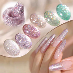 Born Pretty polish curing under LED lamp showcasing quick set and glossy finish