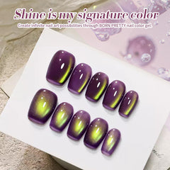 Born Pretty side-by-side before and after magnet effect showing dramatic depth benefit