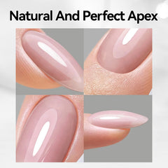 Born Pretty before and after nail repair, demonstrating reinforcement