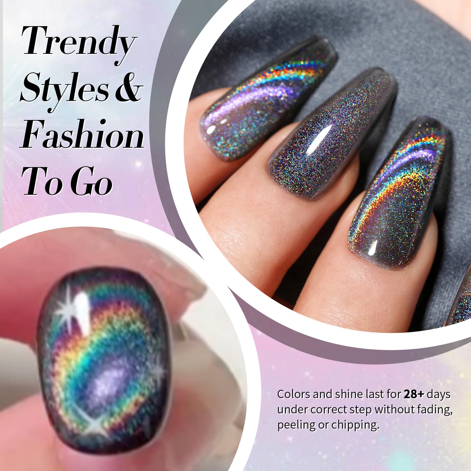 Born Pretty black glitter polish applied on nail highlighting bold sparkle