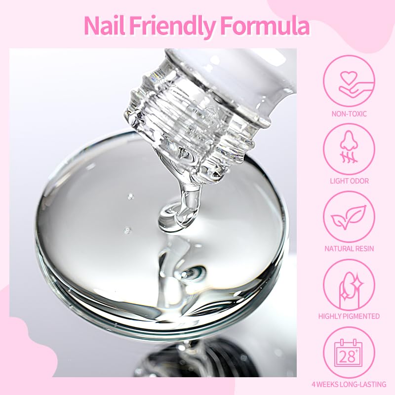 Born Pretty blooming nail art in progress for creative fluid effects