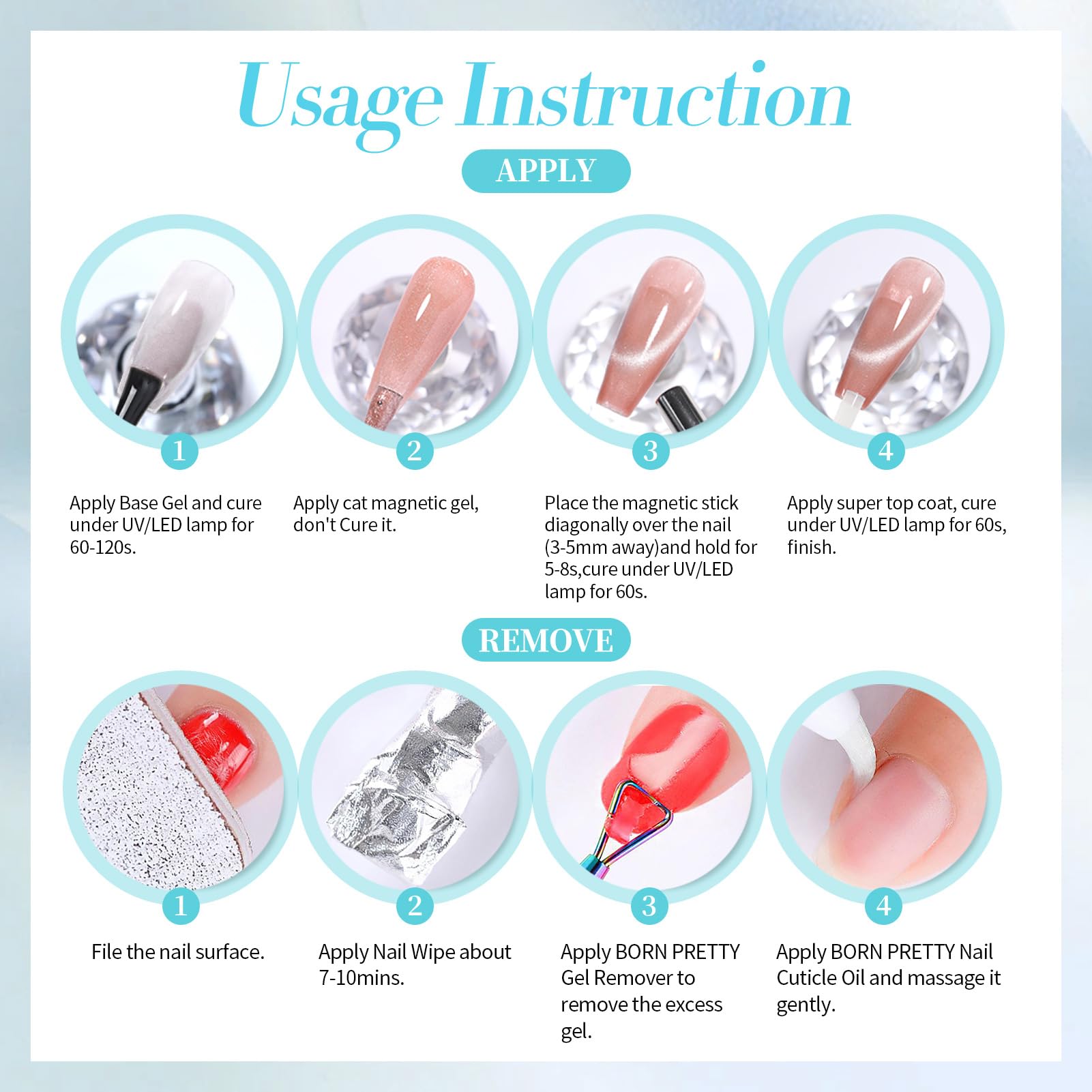 Born Pretty finished manicure in lifestyle setting highlighting long-lasting shine