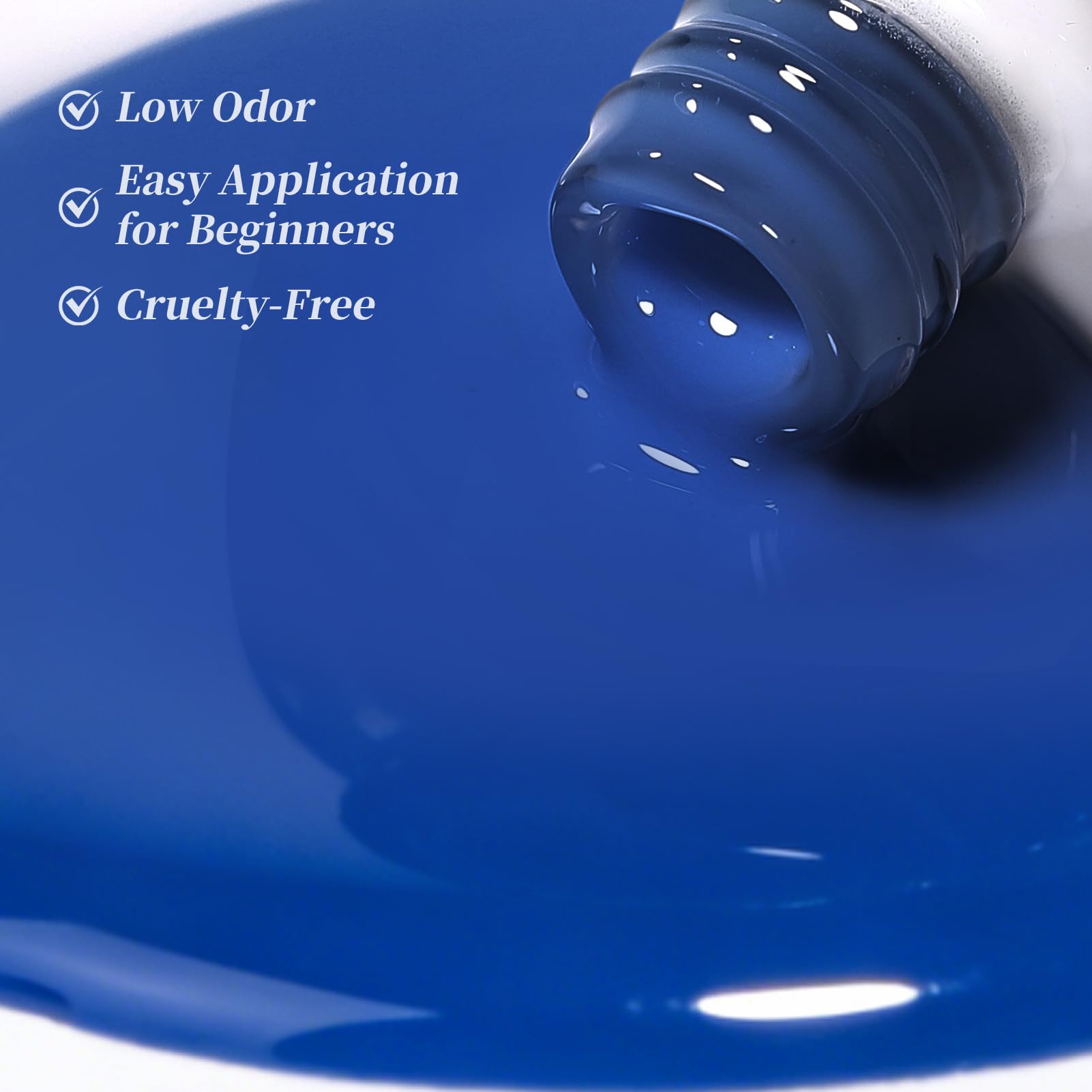 Born Pretty blue glitter accent nails showcasing sparkle and durability