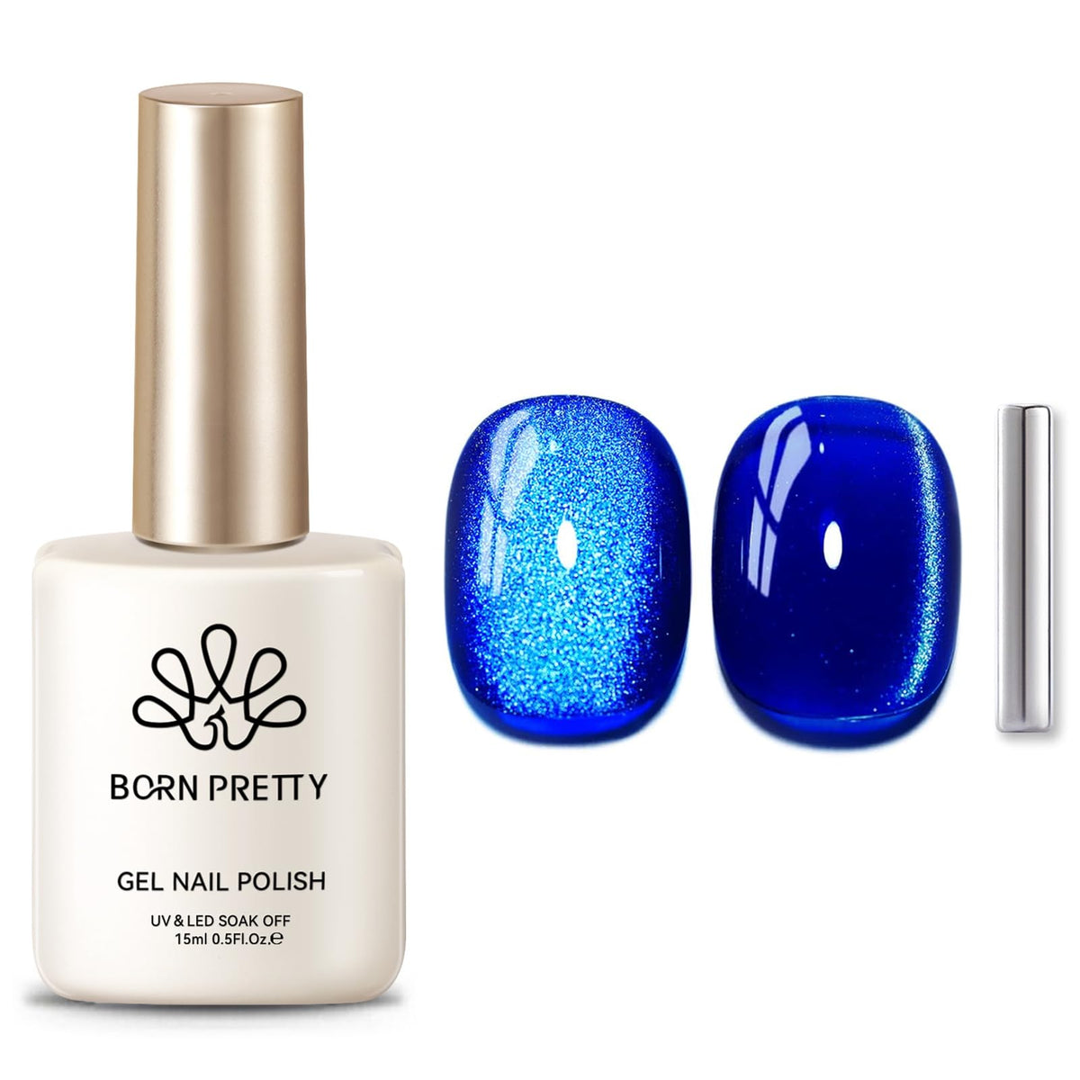 BORN PRETTY front bottle showing 15ml gel polish and shimmer benefit