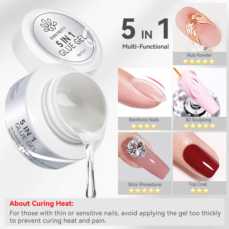 Born Pretty bottle cap and brush detail for precise application