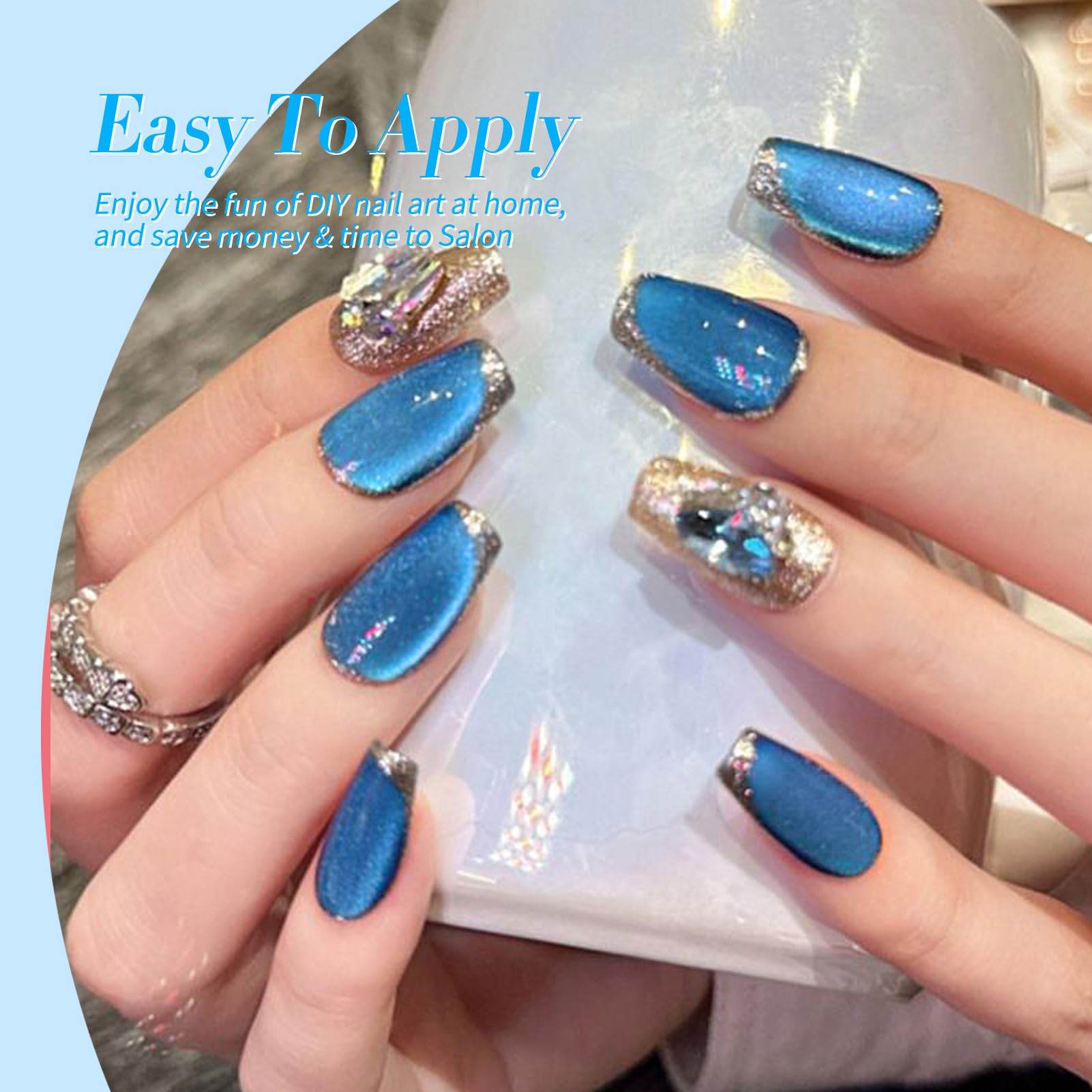 Born Pretty close-up of jelly blue bottle highlighting smooth application