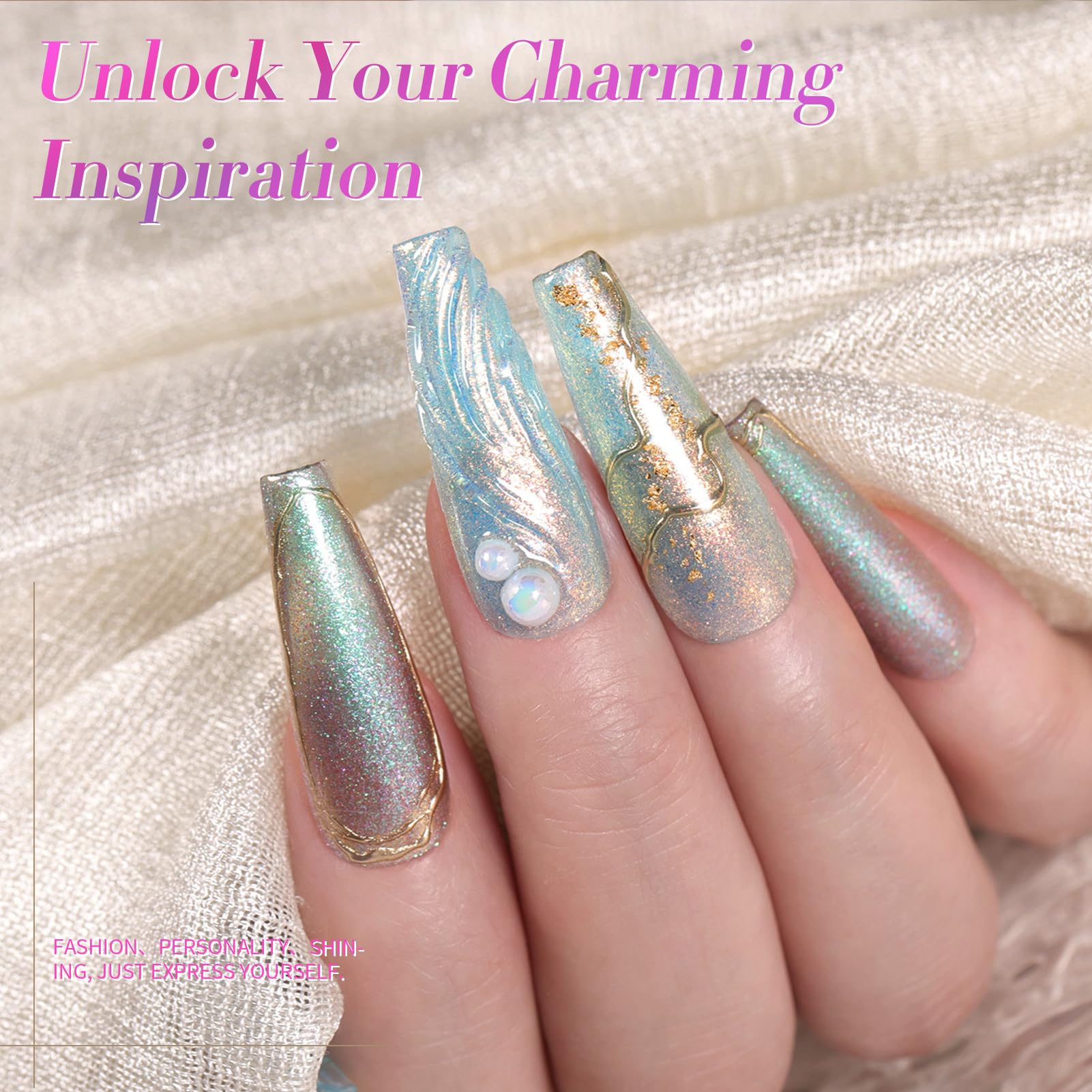 Born Pretty bottle close-up displaying pearlescent gel texture and shimmer