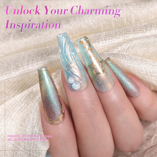 Born Pretty bottle close-up displaying pearlescent gel texture and shimmer