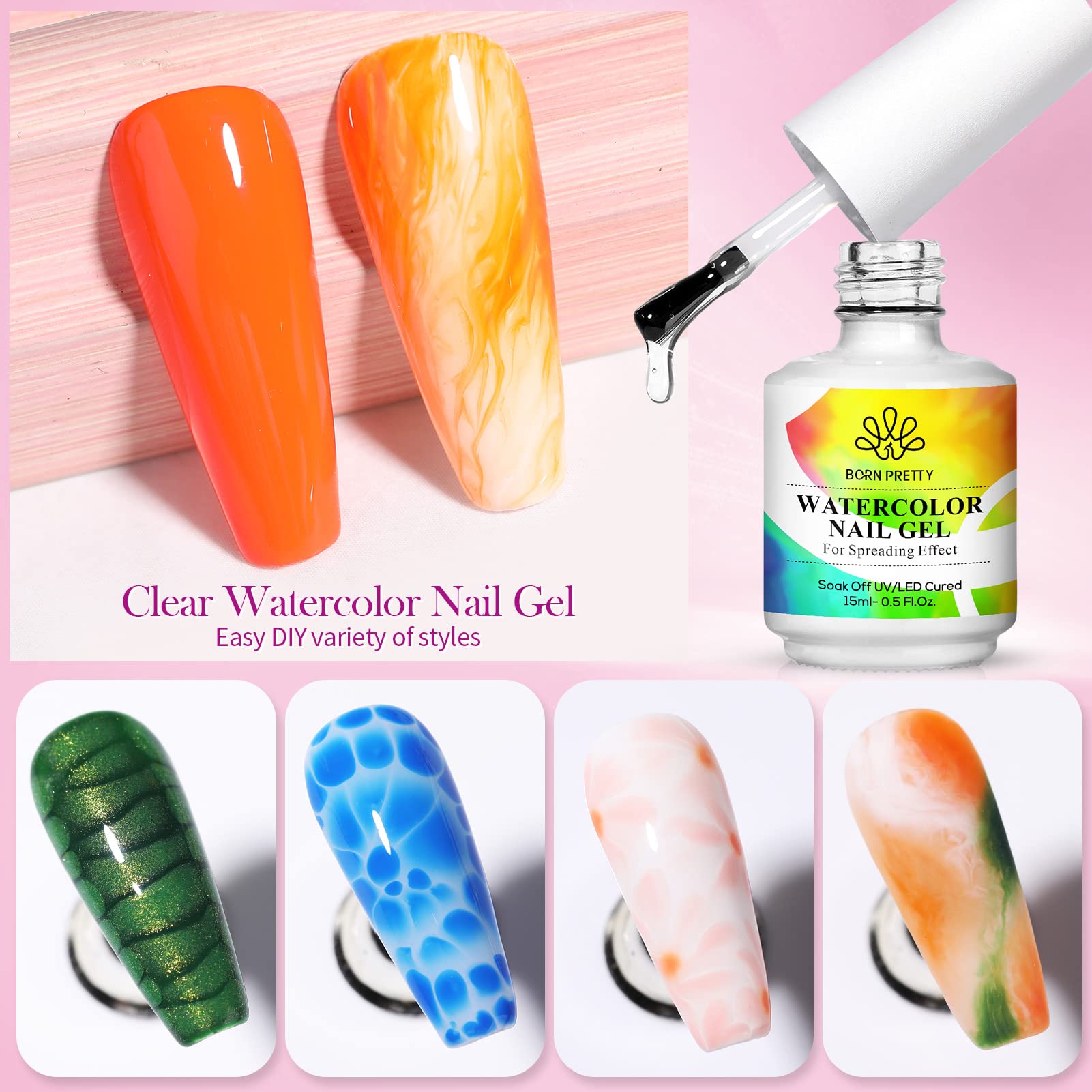 Born Pretty bottle next to ruler showing 15ml scale and portability benefit