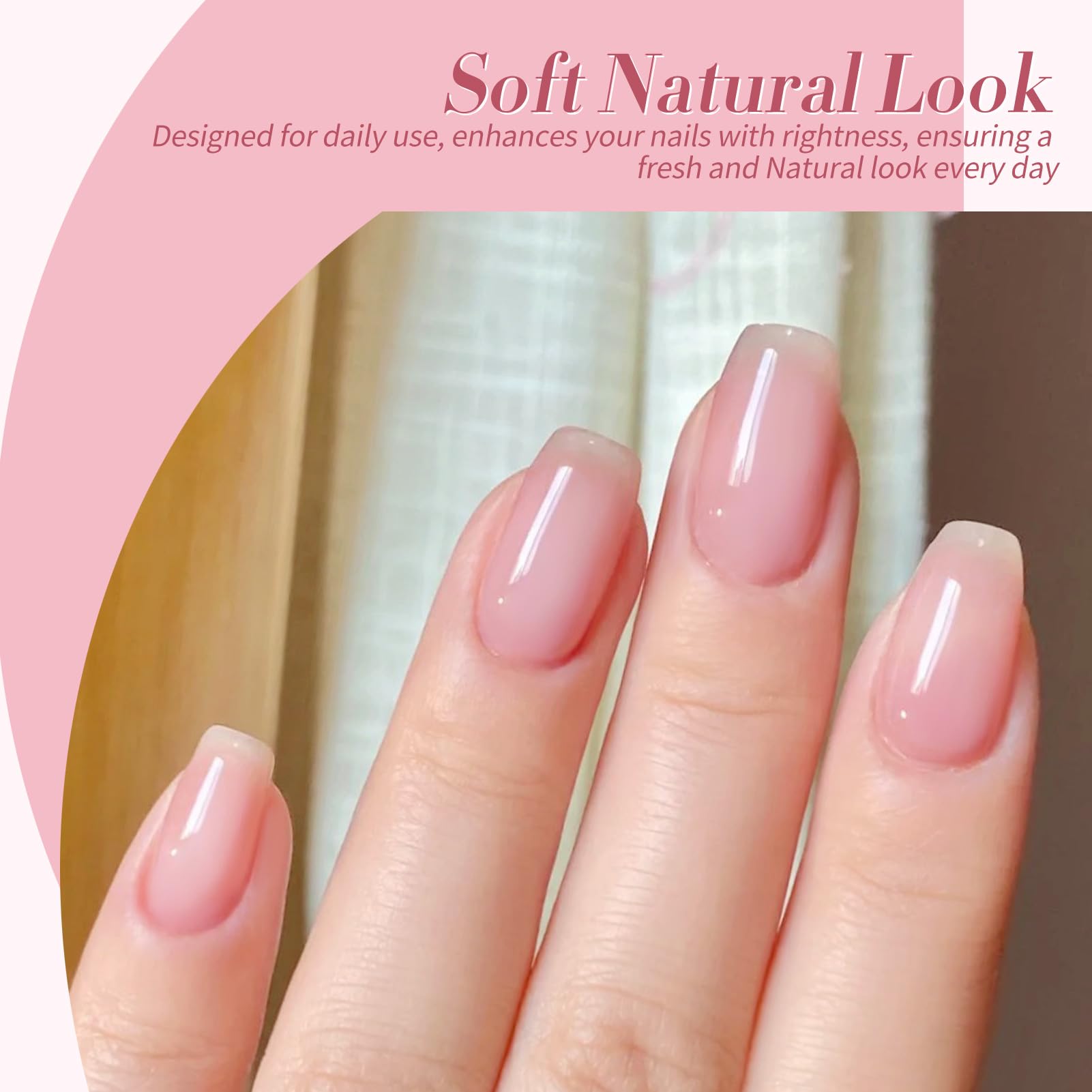 Born Pretty brush stroke on nail swatch showing sheer jelly coverage benefit