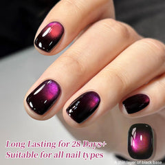 Born Pretty brush stroke swatch showing rich burgundy pigmentation and shine