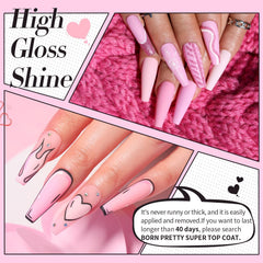 Born Pretty brush stroke on nail tip highlighting even pigmentation and easy application