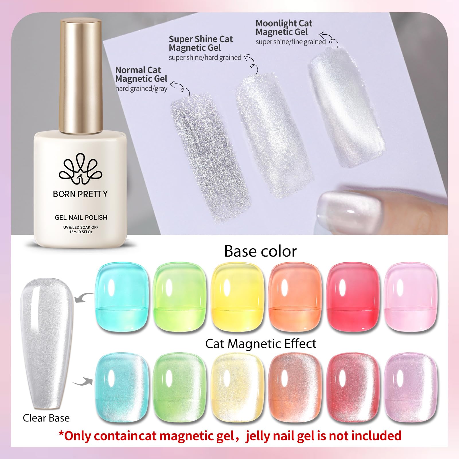 Born Pretty magnet creating cat-eye stripe for dramatic reflective effect