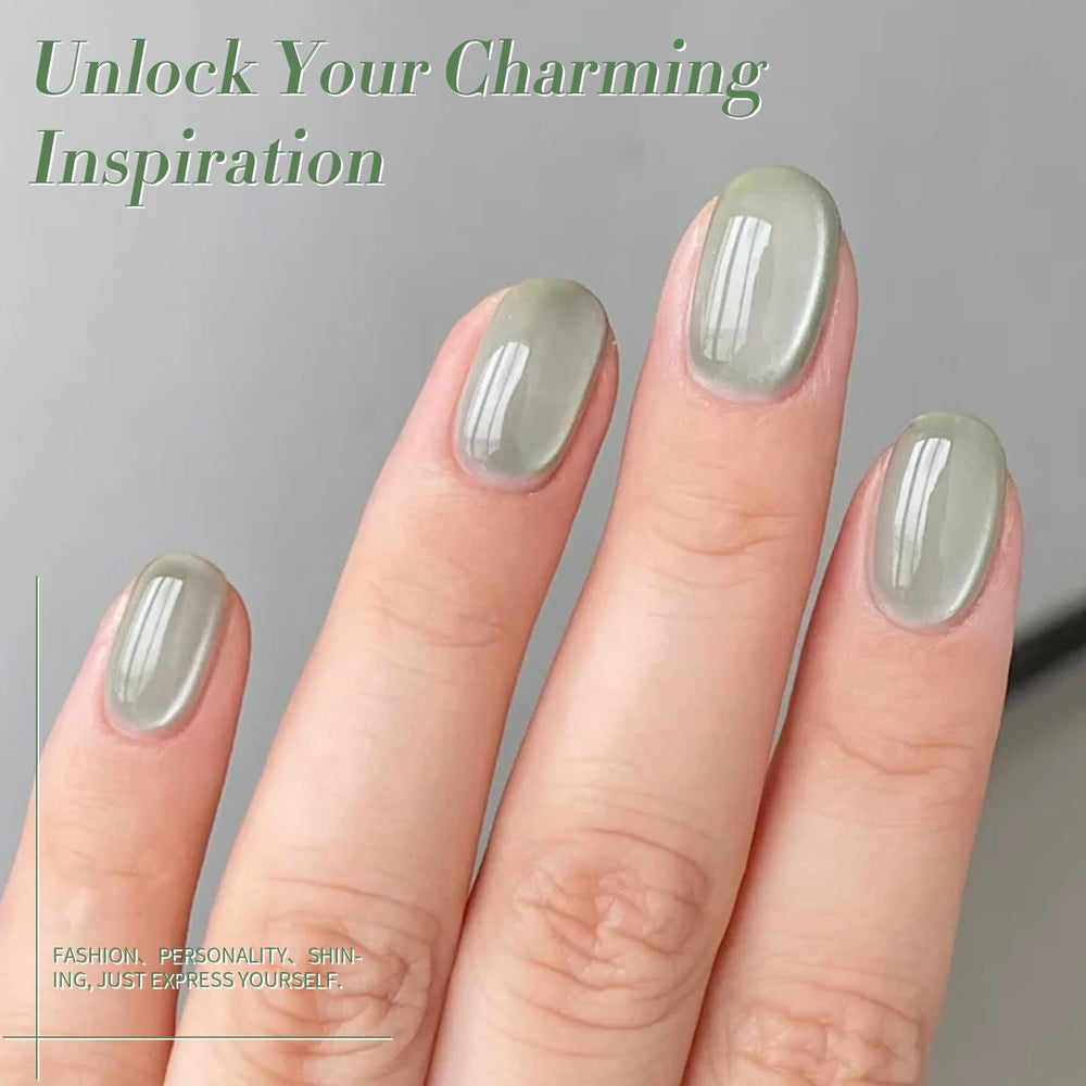 Born Pretty cat-eye magnet above nail demonstrating quick stripe formation benefit