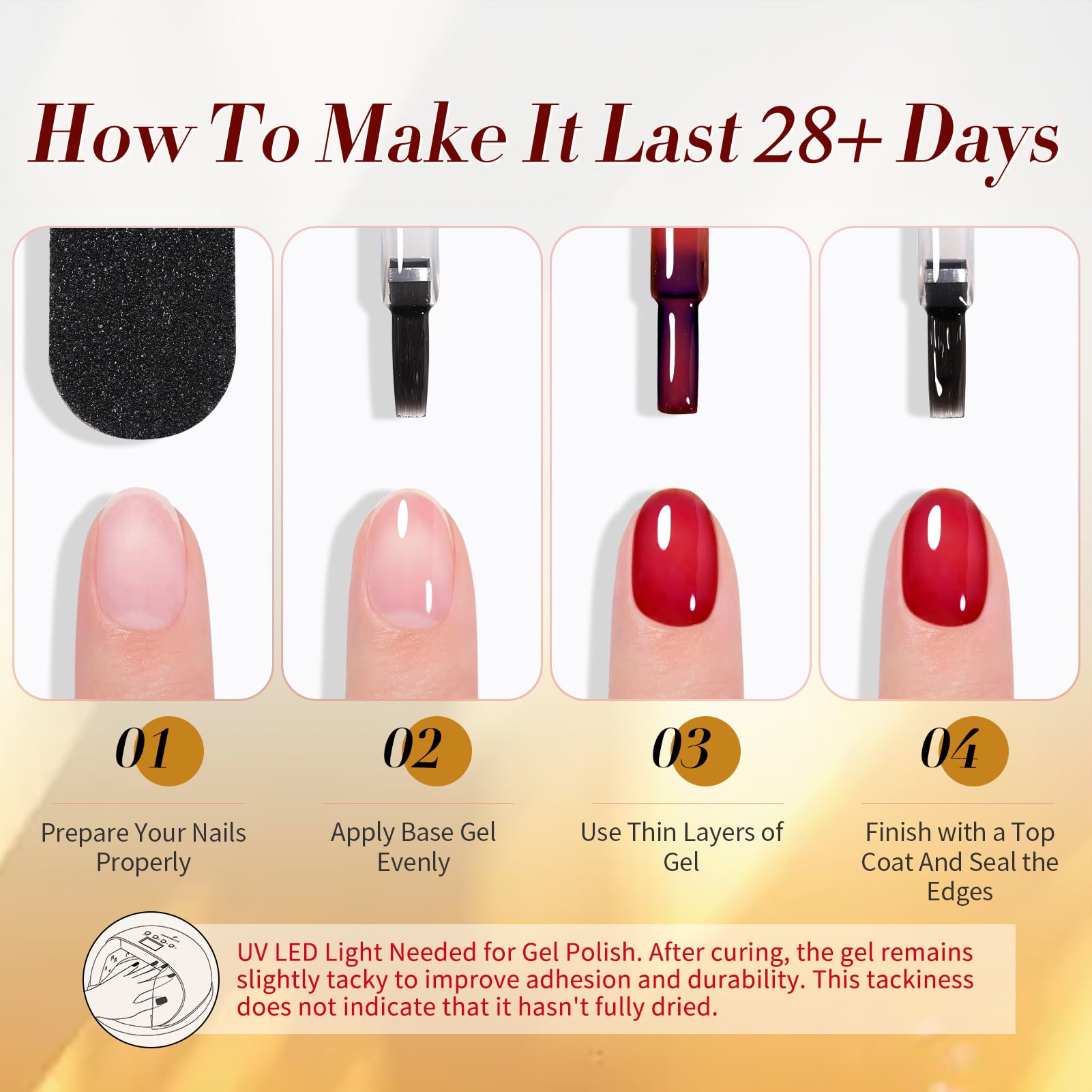 Born Pretty color range flatlay of six shades for easy selection and creative mixing