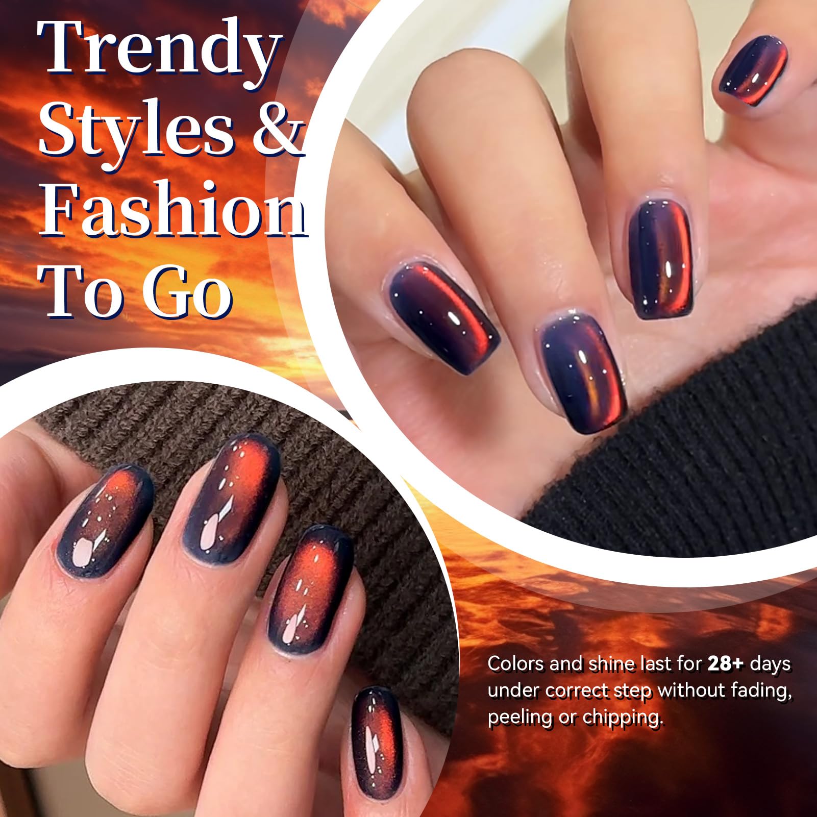 Born Pretty color shift on fingertips in sunlight showing vibrant rainbow holographic benefit