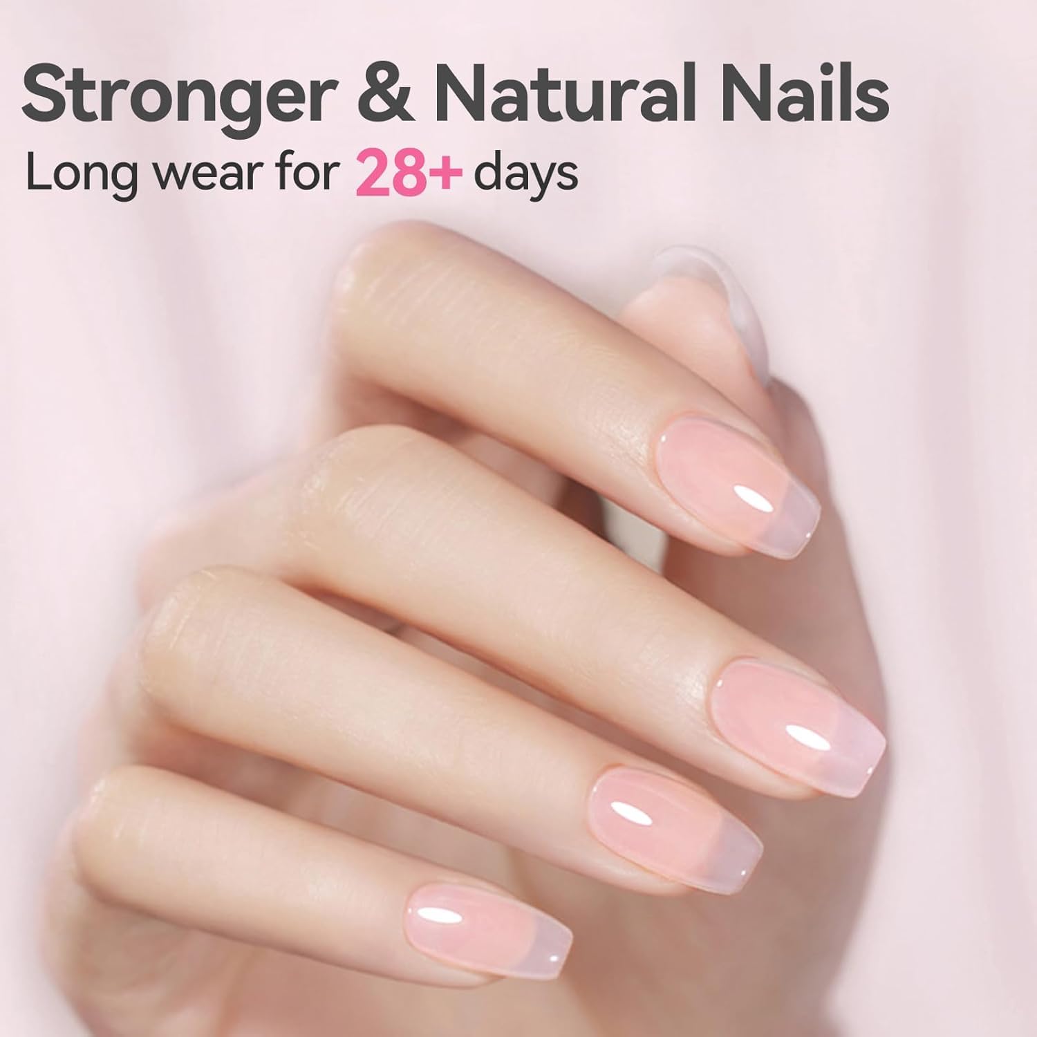 Born Pretty cover-pink builder gel drop close-up showing opacity for natural finish
