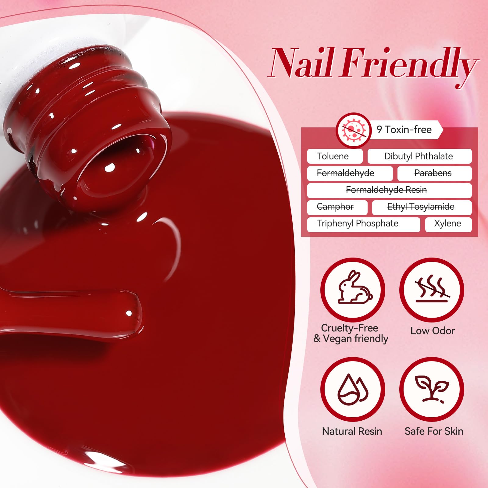 Born Pretty cured glossy finish on nails highlighting long-lasting shine
