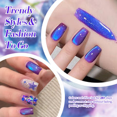 Born Pretty cured nail close-up displaying high-gloss ceramic-like shine benefit