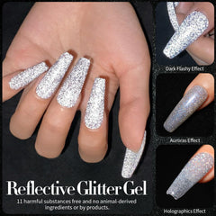 Born Pretty cured nails under LED lamp showing brilliant, long-lasting shine
