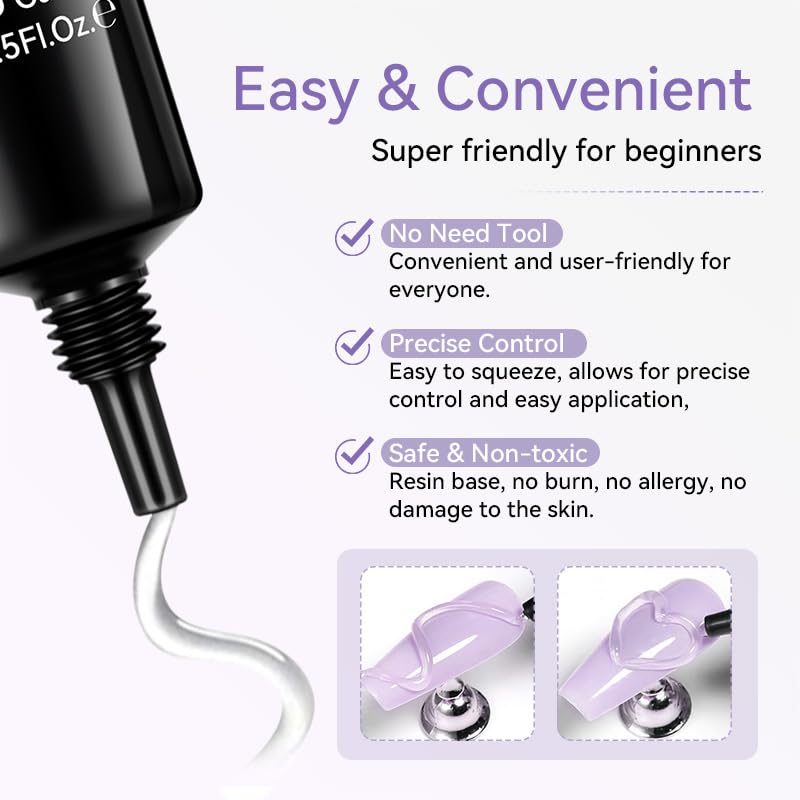 Born Pretty cured sculpted nails displaying glossy reliefs and long-lasting finish