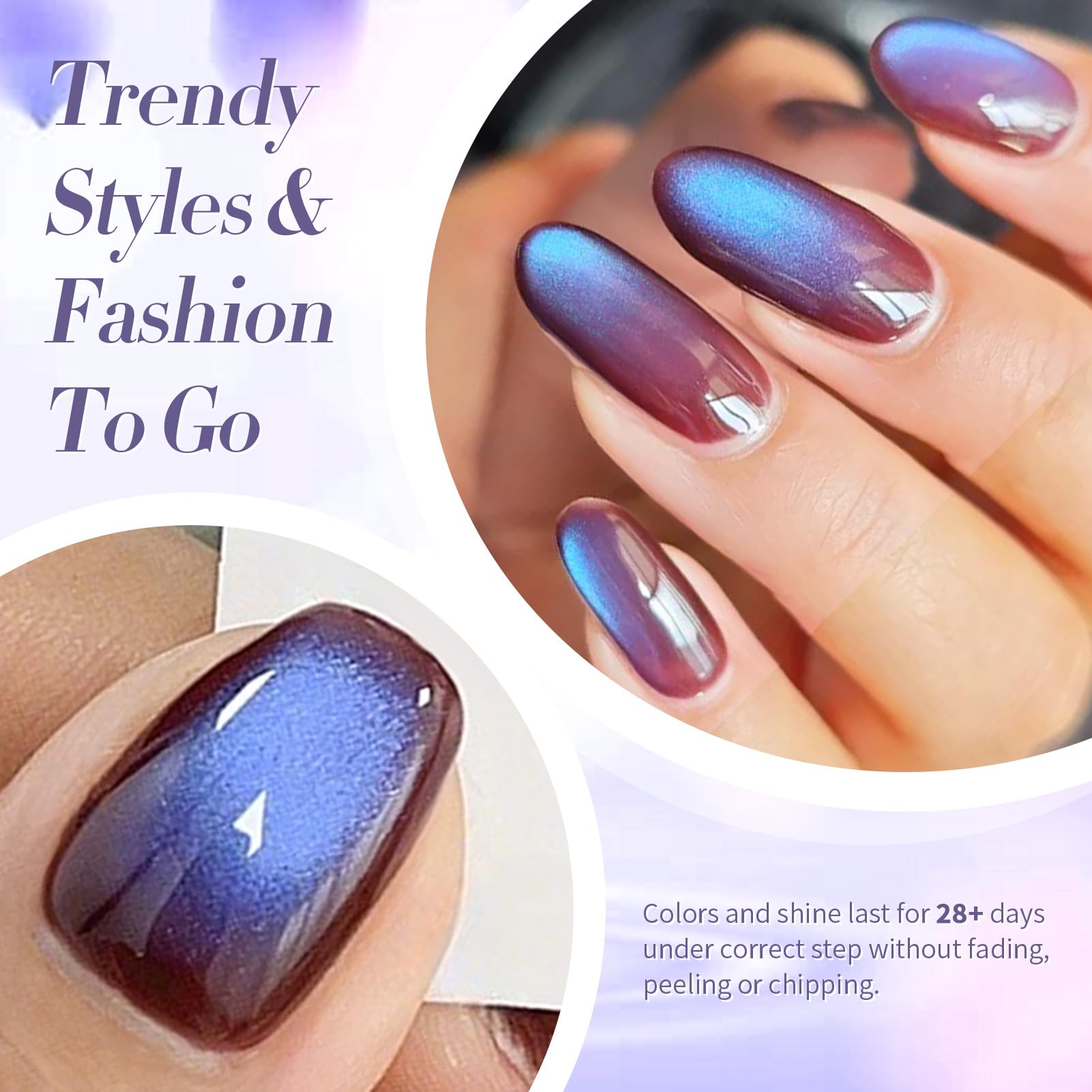 Born Pretty cured swatch on nails showing glossy ceramic-like finish and durability