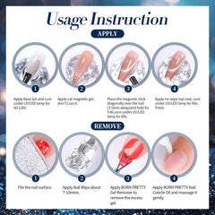 BORN PRETTY label close-up with ingredient and usage clarity benefit