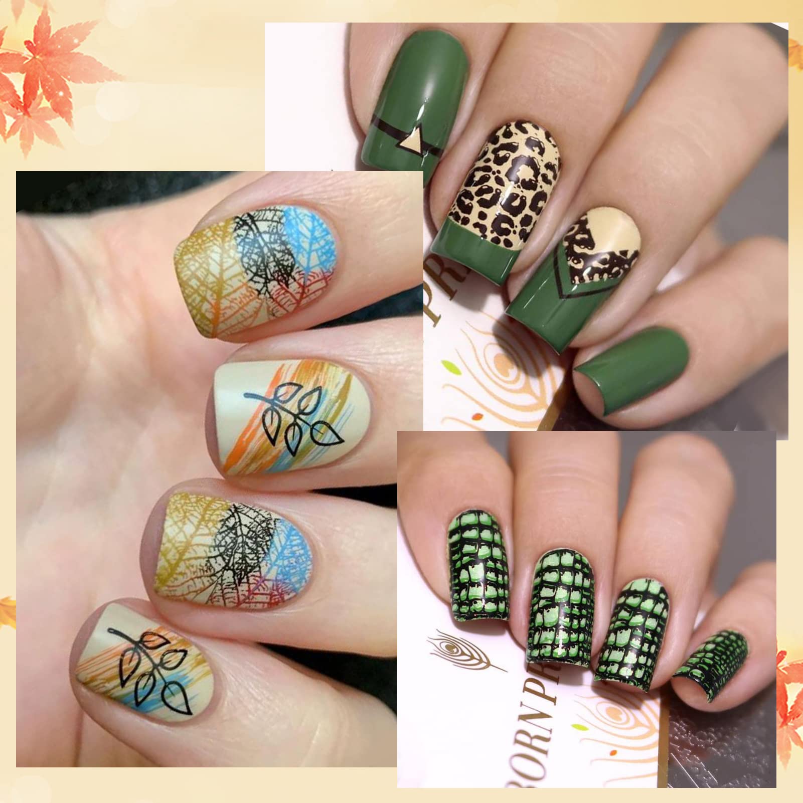 Born Pretty cute deer pattern on plate for whimsical manicure accents