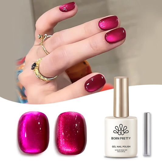 Born Pretty bottle front view showing hot-pink Dragon Fruit shade and glossy benefit