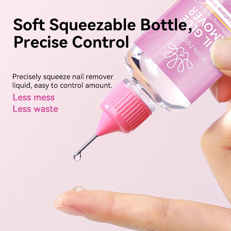 Born Pretty droplet on press-on nail demonstrating targeted application