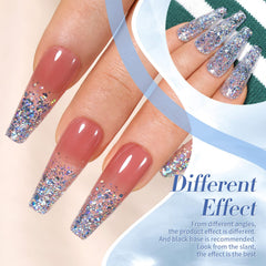 Born Pretty manicured fingers in natural light showing subtle shimmer benefit