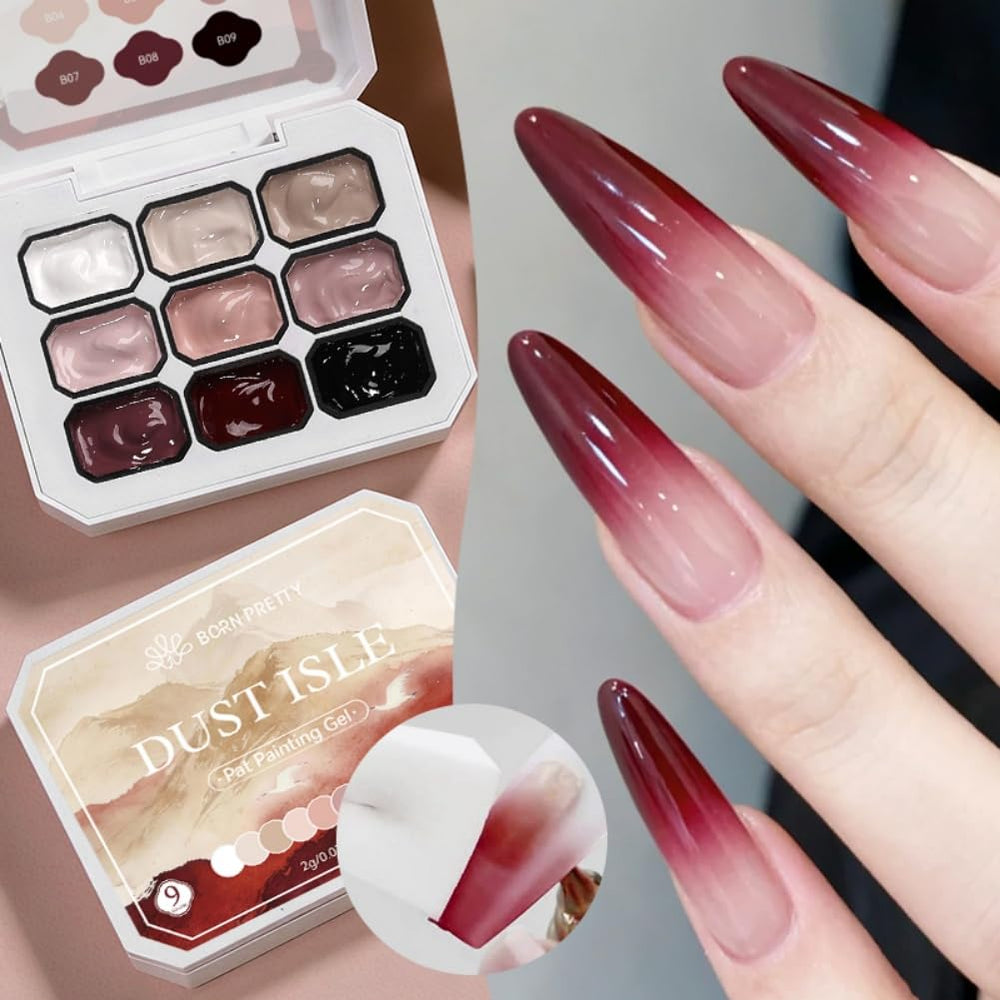 Born Pretty sample nails with French tips and stamping for creative looks