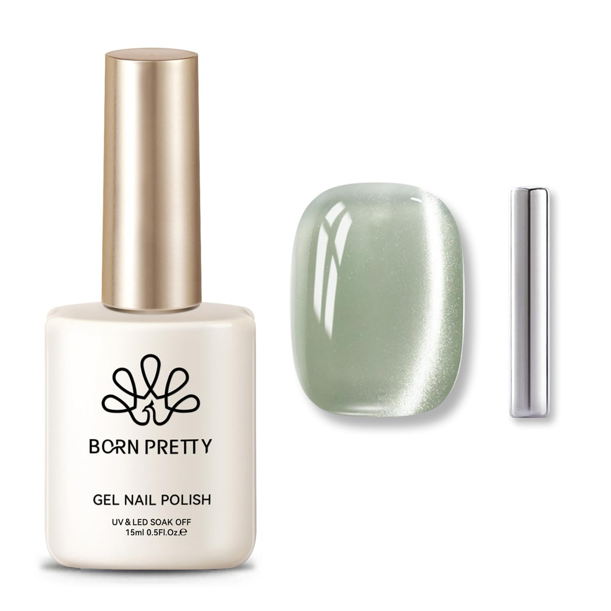 Born Pretty bottle front view showing spring green shade and benefit of bold color